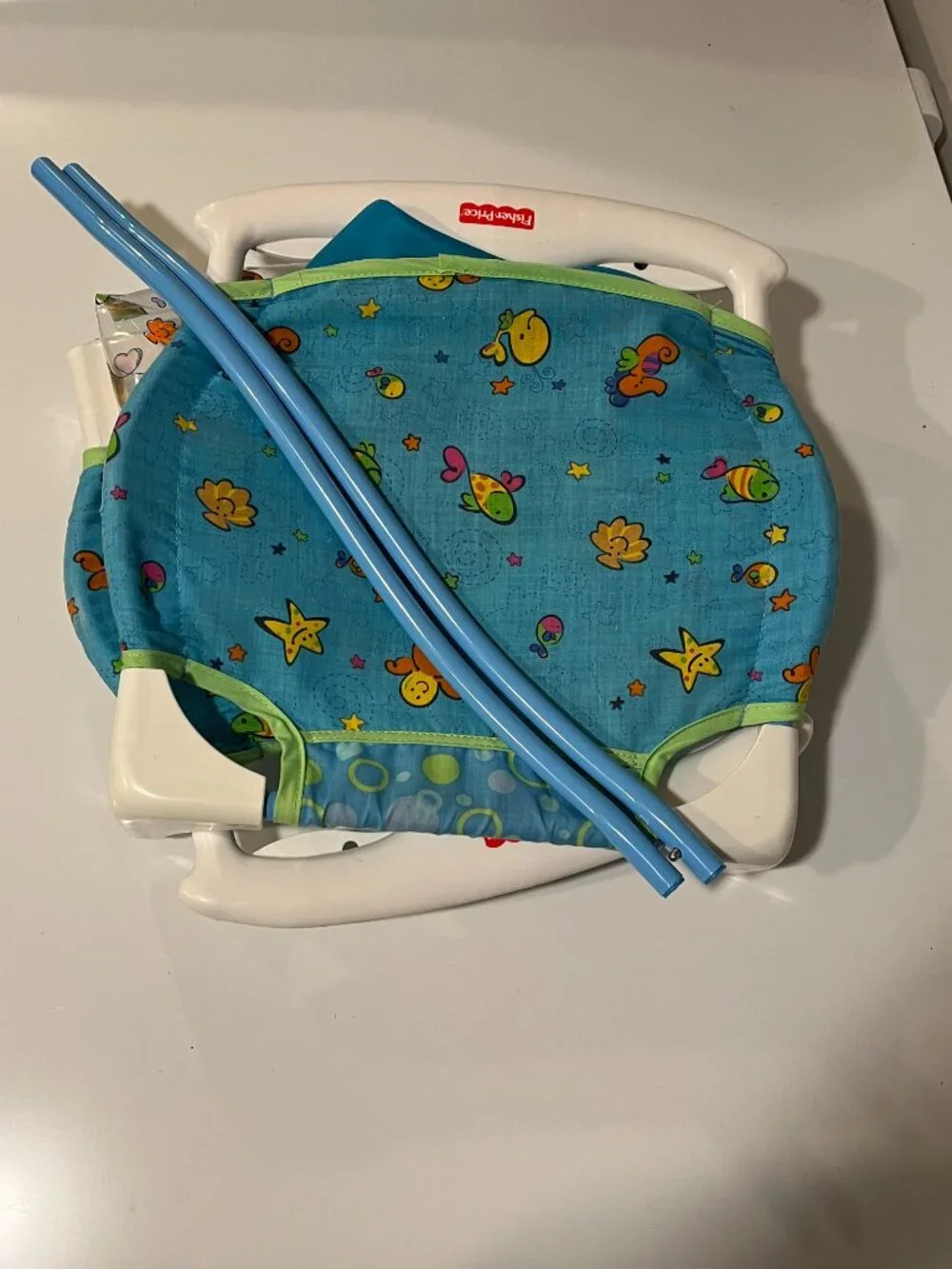 Fisher Price Doll Crib Cradle Rocker Ocean Wonders Tolly Tots Bassinet/Playpen